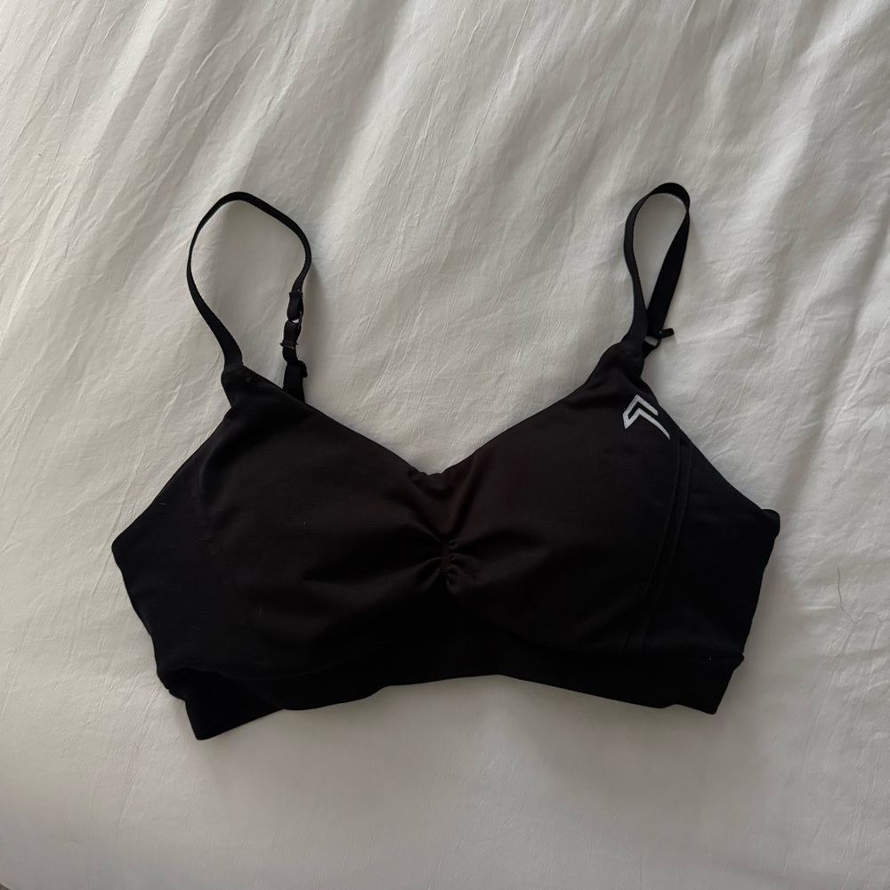Black Oner Active Sports Bra with adjustable cross back straps